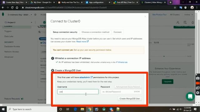 MONGO DB URI: How To Create Free MongoDB Cluster Account | 512 MB Storage ? смотреть онлайн