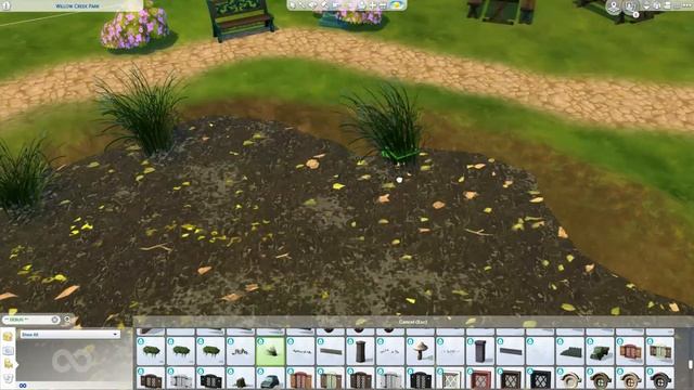 Rebuilding Willow Creek Sims 4 Base Game park using new POND TOOL & Cottage Living birds & bunnies! смотреть онлайн
