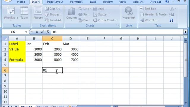Excel 2007/2010 - Lesson 1 Entering Data in a Worksheet смотреть онлайн