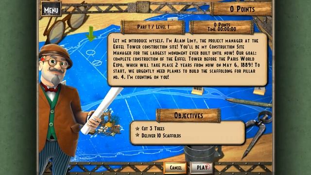 Monument Builders - Eiffel Tower - Part 1 Level 1 - Walkthrough смотреть онлайн