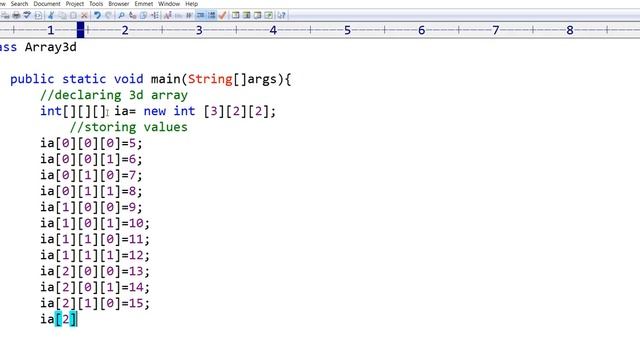 3d array declaration by using new keyword in java смотреть онлайн