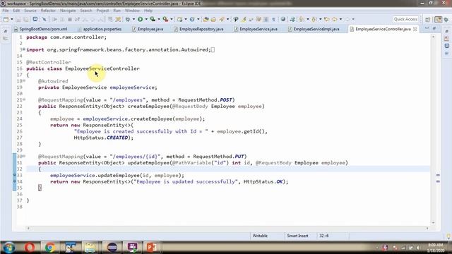 Updating Employee Record: Spring Boot, JdbcTemplate, and Layered Architecture | Spring Boot CRUD смотреть онлайн