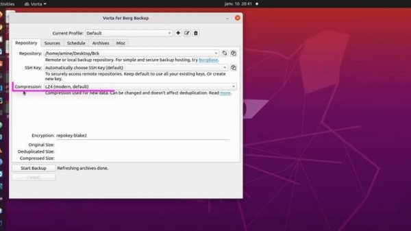 How to backup files and folders using Vorta in Linux
