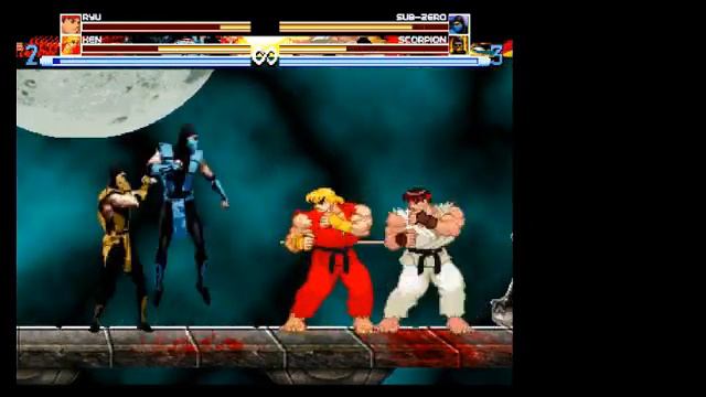 Videogame Battles: Scorpion and Sub-Zero vs Ryu and Ken (Mortal Kombat vs Street Fighter) смотреть онлайн