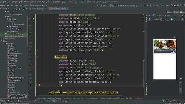 CardView In Android Studio | RecyclerView AndroidStudio | Food App In Android Studio | Home Fragmen смотреть онлайн