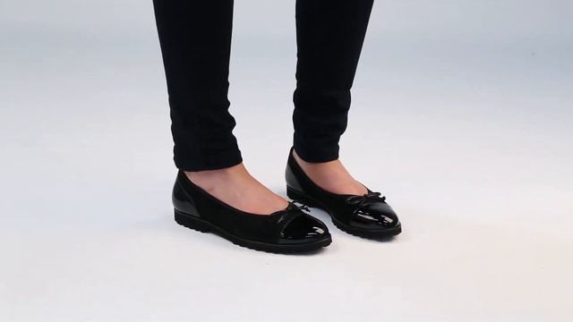 Gabor Temptation Black Suede/Patent Casual Shoes