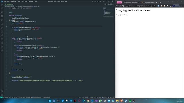 Copying files and folders with permissions - PHP смотреть онлайн