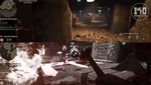 CALL OF DUTY WWII - REWRITING HISTORY - D-DAY EPIC AXIS DEFENSE - ONLINE SPLIT SCREEN WAR MODE смотреть онлайн