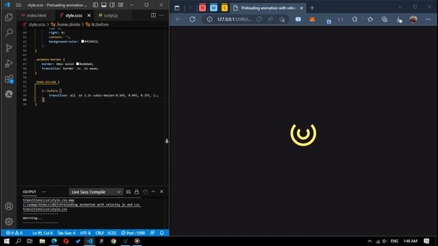 Preloading Website Animation with Velocity JS and CSS transitions смотреть онлайн