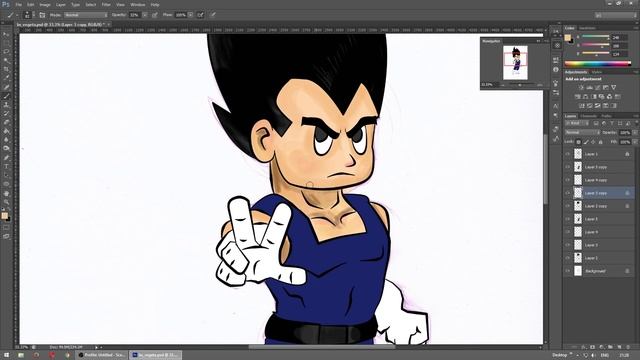 BITE SIZE VEGETA (Dragonball Z)- speed drawing | DROIDMONKEY смотреть онлайн