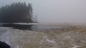 Мототолкач Ураган плывет по воде! Мы 1-е! Утопили мотобуксировщик! Не повторять! Snowmobile on wate