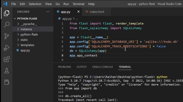 [Solved] Flask SQLAlchemy db.create_all() | error: (working outside of application context) смотреть онлайн