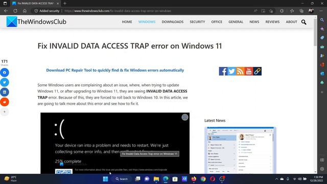 Fix INVALID DATA ACCESS TRAP error on Windows 11 смотреть онлайн