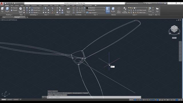 AutoCAD 3D, wing fan, how to drawing wing fan смотреть онлайн