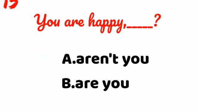 Question tag test LEVEL A2 | You will be perfect after this exercise ! смотреть онлайн