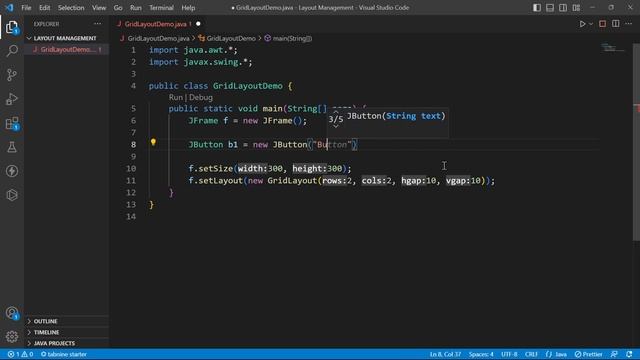 2.2.4 Grid Layout | Layout Management | GUI with Swing | Advanced Java Programming смотреть онлайн