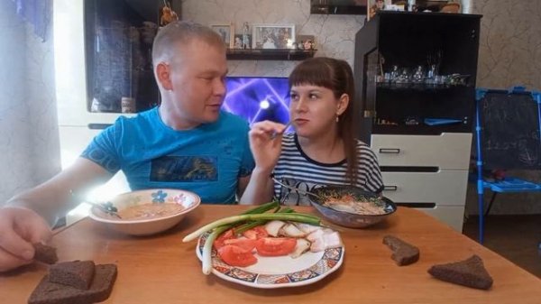 Мукбанг. Борщ | Mukbang borscht