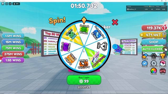 Race Clicker 40th Update WHEEL WITH CAR and NEW PET NEW CARS | Roblox смотреть онлайн