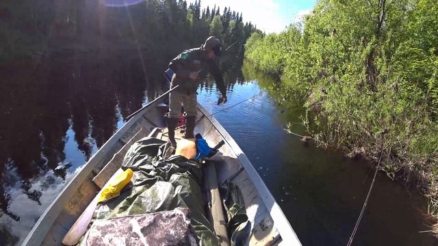 Тайга. Рыбалка на хариуса. лодка из Ракеты