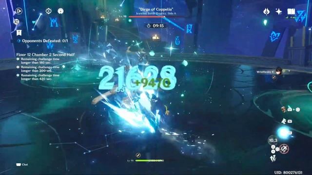 Ver.4.1 Spiral Abyss Floor 12 Wriothesley Solo ☆9 Stars / Ver.4.1 深境螺旋 12層 リオセスリ両単騎 星9クリア