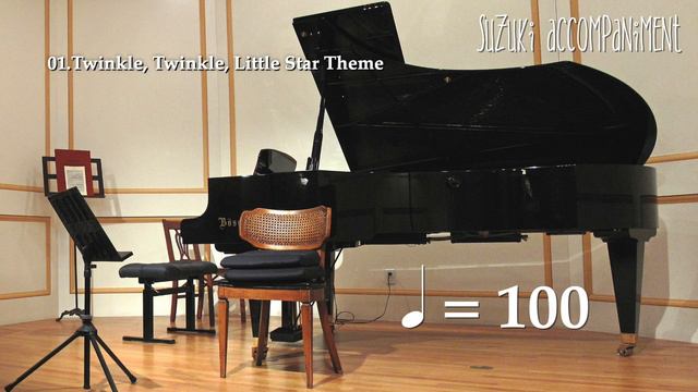 Suzuki Violin Book 1 | Twinkle Twinkle Little Star | Piano Accompaniment | 100 BPM смотреть онлайн