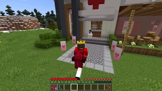 Saying YES to CRAZY FAN GIRL for 24 Hours In Minecraft! смотреть онлайн