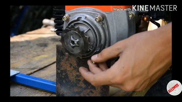 Крутая самоделка из триммера, самокат с мотором...