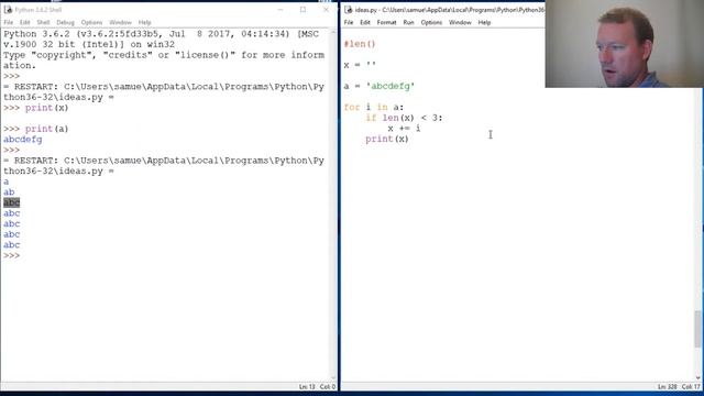 Python Basics Len with For Loop with Break смотреть онлайн
