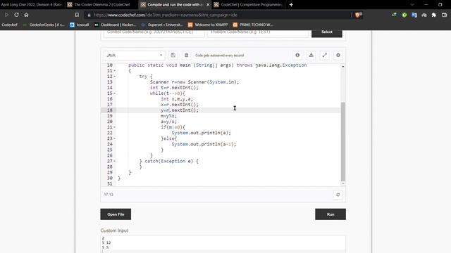 The Cooler Dilemma 2 Solution | CodeChef | Long April Challenge | Java смотреть онлайн