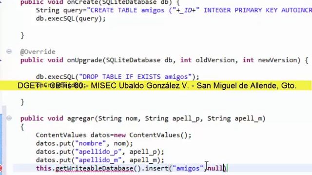 Android Lección 7 - Base de Datos en Eclipse смотреть онлайн
