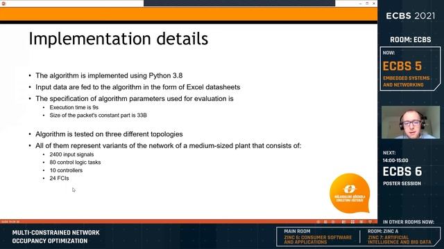 ECBS 5 Multi constrained Network Occupancy Optimization смотреть онлайн