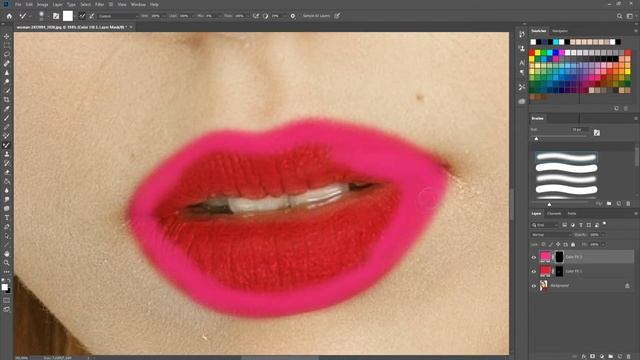 Накрасить губы в фотошопе. Губная помада в Photoshop смотреть онлайн