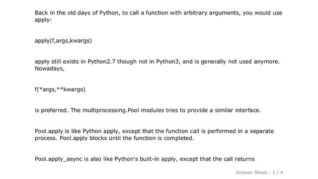 PYTHON : multiprocessing.Pool: When to use apply, apply_async or map? смотреть онлайн