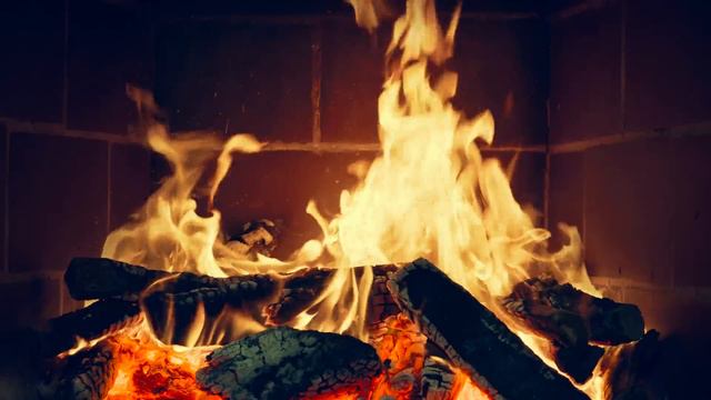 Cozy Relaxing Night With Warm Fireplace 🔥🔥 Burning Fireplace 4K UHD & Crackling Fire Sounds 10 Hour