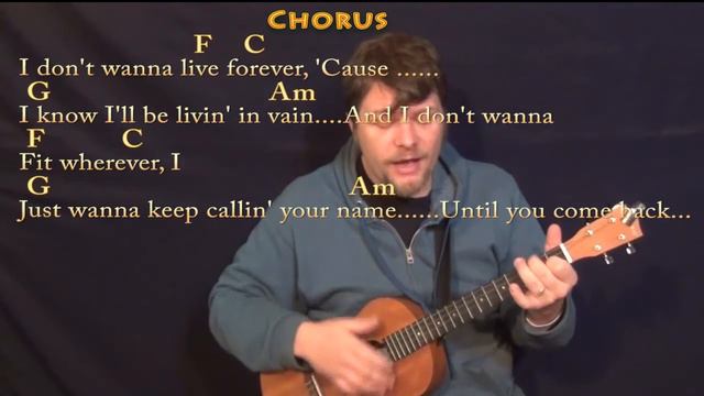I Don't Wanna Live Forever (ZAYN) Bariuke Cover Lesson with Chords/Lyrics смотреть онлайн
