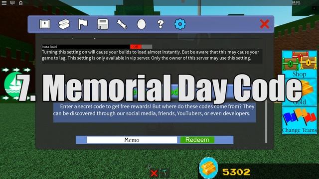 ALL CODES IN BUILD A BOAT FOR TREASURE! *FREE GOLD* (Roblox) смотреть онлайн