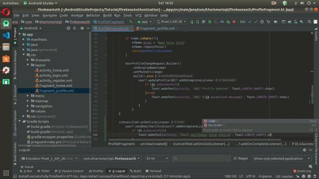 Tutorial Firebase Authentication - 8. Verifikasi Email - Android Studio Kotlin смотреть онлайн