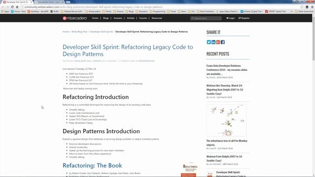 Developer Skill Sprint: Refactoring Legacy Code to Design Patterns - Daniele Teti смотреть онлайн