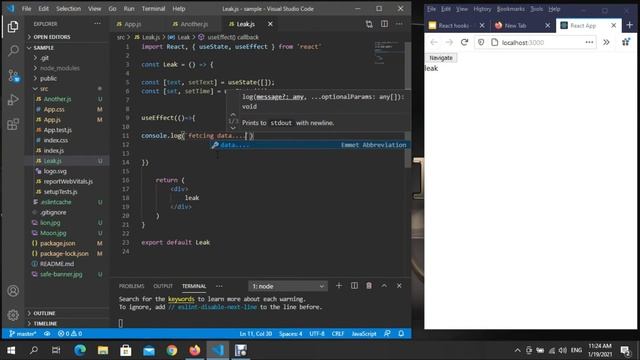 React hooks setTimeout memory leak part 1 #05 смотреть онлайн