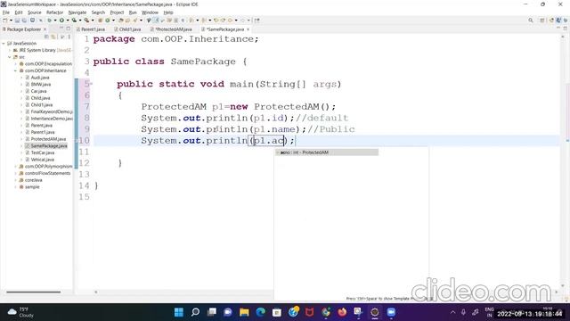 Java Programming Session 24: Protected Access Modifier смотреть онлайн