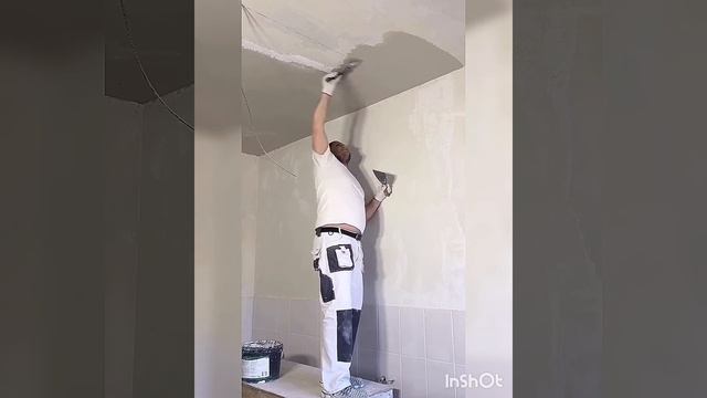 Шпаклевка потолка финишной шпаклевкой Knauf Fugen смотреть онлайн