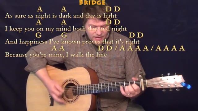 I Walk the Line - Strum Guitar Cover Lesson with Lyrics/Chords - Capo 1st смотреть онлайн