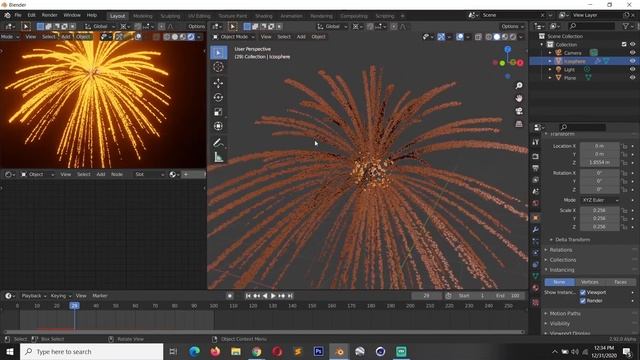 how to make end of 2020 fireworks inside blender tutorial смотреть онлайн