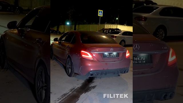 Спортивная выхлопная система на Mercedes C43 AMG W205