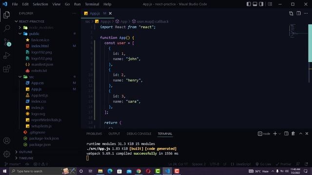 Map Method | React Js Tutorial For Beginners | #11 смотреть онлайн