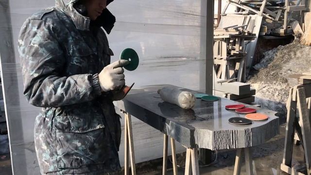 Полировка гранита черепашками Джаоти! АГШК 8-12 переходов смотреть онлайн