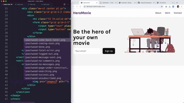 Design and code landing page HTML CSS JS Animations page transitions 1/2 смотреть онлайн