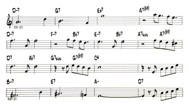 The Shadow of Your Smile ( key - Gm ) - ( Bb 🎷 ) смотреть онлайн