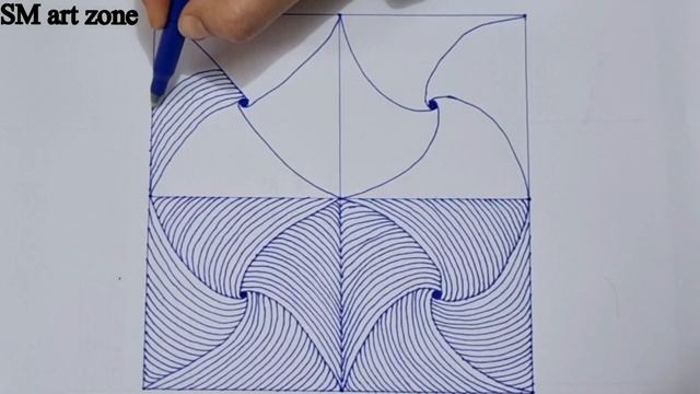 Beautiful easy line illusion drawing | 3d line illusion drawing | free hand drawing смотреть онлайн
