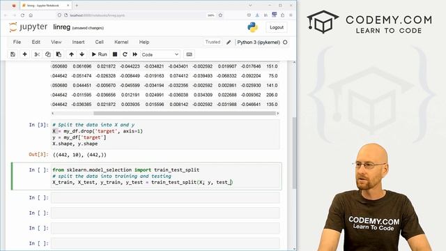 Train / Test Split for Linear Regression - Pandas For Machine Learning 27 смотреть онлайн